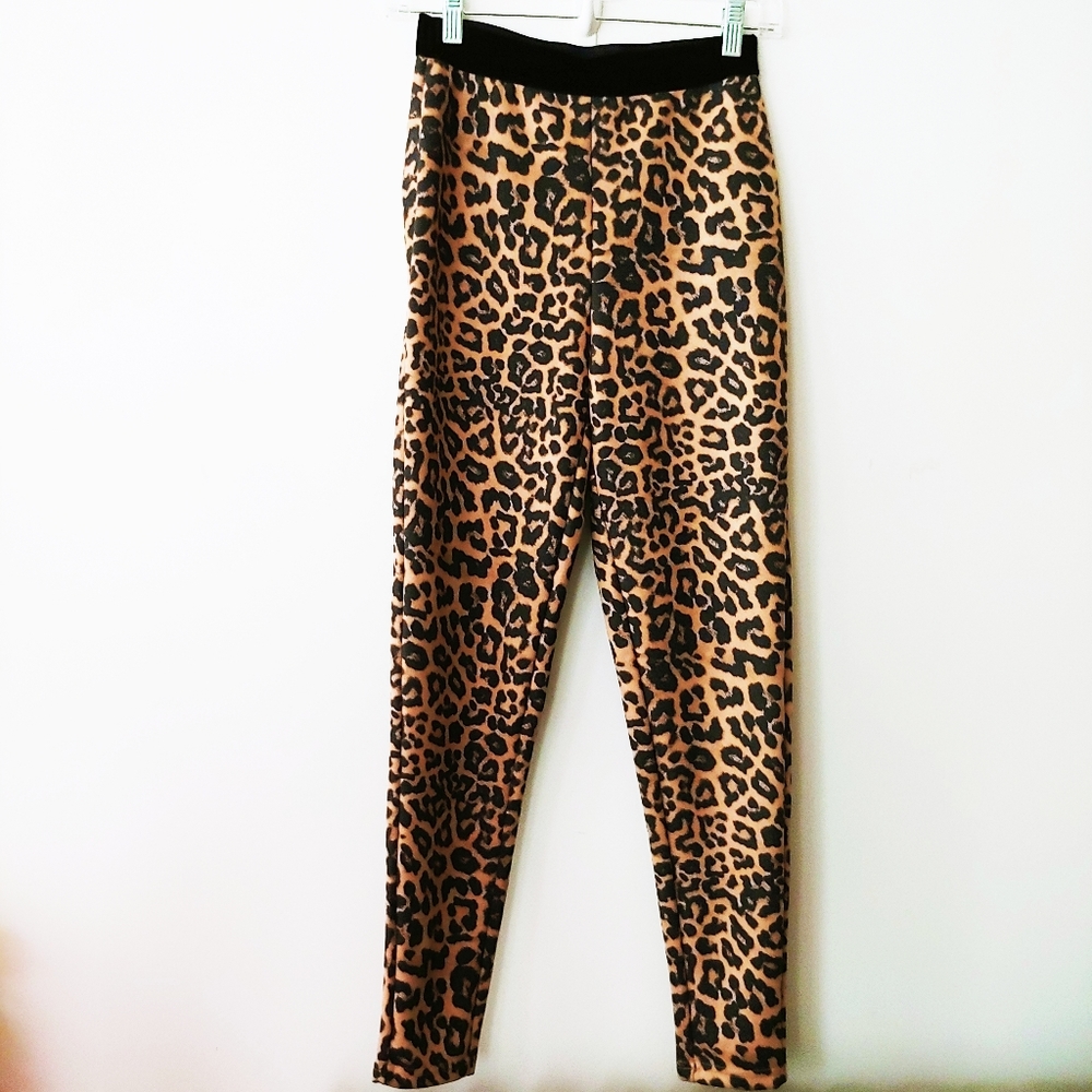 Zara Basics Animal Print Leggings